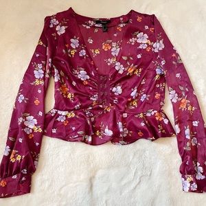 Large purple corset/ peplum top